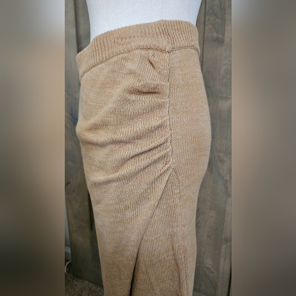 L*SPACE Siren knit cotton wrap midi skirt in Tan. Size Small - Picture 10 of 14